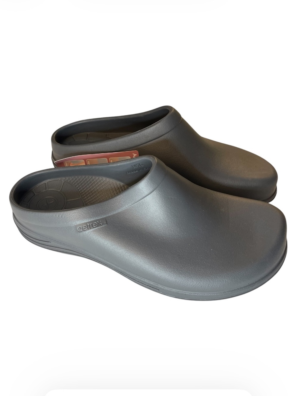 NWT Aetrex Bondi Orthotic Clogs Charcoal Men’s Size 10